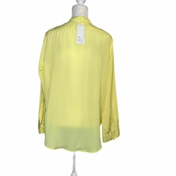HARVE BENARD sunlight shirt Buttonsdown shirt sz XL rollover sleeve blouse - Picture 3 of 8